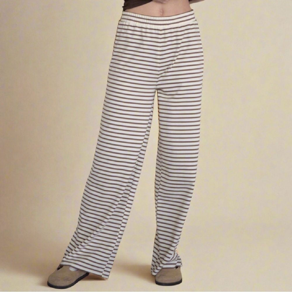 Casual Striped Knit Pant